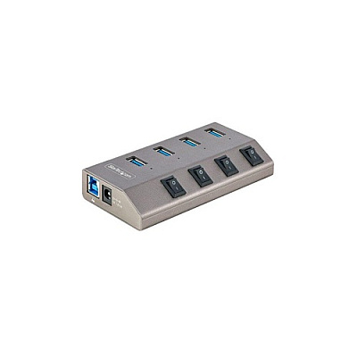 StarTech 4-port Self-powered Usb-c Hub With Individual On/off Switches, Usb 3.0 5gbps Expansion Hub W/power Supply, Desktop/laptop Usb-c To Usb-a Hub (5G4AIBSUSBHUBNA)