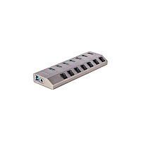 StarTech 7-port Self-powered Usb-c Hub With Individual On/off Switches, Usb 3.0 5gbps Expansion Hub W/power Supply, Desktop/laptop Usb-c To Usb-a Hub (5G7AIBSUSBHUBNA)