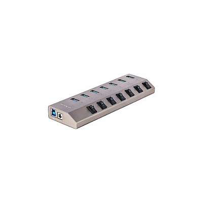 StarTech 7-port Self-powered Usb-c Hub With Individual On/off Switches, Usb 3.0 5gbps Expansion Hub W/power Supply, Desktop/laptop Usb-c To Usb-a Hub (5G7AIBSUSBHUBNA)