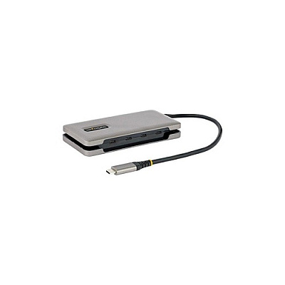 StarTech 4-port Usb-c Hub - 4x Usb-c Ports - Usb 3.1 10gbps-portable Usb C Hub With 100w Power Delivery Pass-through, Usb Type C Hub W/9.8in Wrap-around Cable (HB31CM4CPD3)