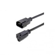 Startech.Com 3ft (1m) Extension Cord, Iec 60320 C14 To Nema 5-15r Black Extension Cord, 10a 125v, 18awg, Outlet Extension Cable, C14 To Nema 5-15r (1415R-3F-POWER-CORD)