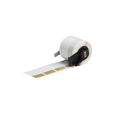 Bridgetek Solutions Self-laminating Vinyl Wrap Around Labels 1.5x 1, Brown / Clear (PTL31427BR)