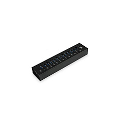 Vantec 13-port Usb 3.0 Aluminum Hub (all Data/charging Bc 1.2), 12v/5a Premium Power Adapter (UGTAH131U3BK)