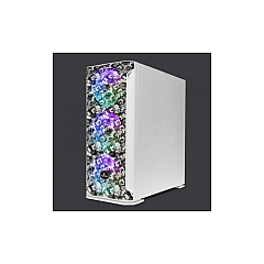 Vdt Techs Gaming Pc Case Hollow Series 2500 White Camouflage Sku: Ygh 49704 (YGH49704)