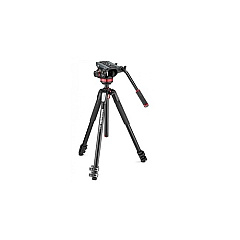 Strategic Sourcing Manfrotto 502ah Video Head & Mt055xpro3 Aluminum Tripod Kit (MVK502055XPRO3)