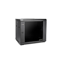Rocstor Solidrack 9u Rack Enclosure Tempered Glass Window-black (Y10E002B1)