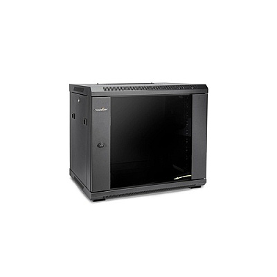 Rocstor Solidrack 9u Rack Enclosure Tempered Glass Window-black (Y10E002B1)
