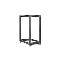 Rocstor Solidrack 25u Open Frame Rack 4-post Adjustable Depth Rack -black (Y10E009B1)