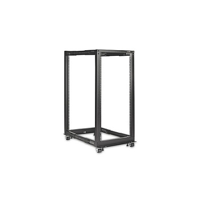 Rocstor Solidrack 25u Open Frame Rack 4-post Adjustable Depth Rack -black (Y10E009B1)