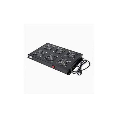 Rocstor Solidrack Fan Tray- 6 Fans Roof Mount Fan Panel Airflow Mgmt (Y10E015B1)