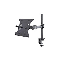 StarTech Laptop Desk Mount - Monitor/laptop Mount - Display Up To 34in (8kg/17.6lb) & Laptop (4.5kg/9.9lb) - Articulating Vesa Laptop Tray Arm - Clamp/grommet (ALAPTOPDESKMOUNT)