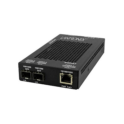Triden Group 10/100/1000 Poe+ Rj-45 To (2) Open Dual Speed Sfp Port Media Converter W/ -eu Ps (SGPAT1040205EU)