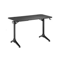 Monoprice Workstream By Home Office Steel Frame Computer Desk With Solid-core 4-foot Desktop And Accessory Attachments_ Black (43564)