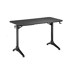 Monoprice Workstream By Home Office Steel Frame Computer Desk With Solid-core 4-foot Desktop And Accessory Attachments_ Black (43564)