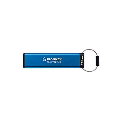 Kingston 16gb Ironkey Keypad 200, Fips 140-3 Lvl 3 (pending) Aes-256 Encrypted (IKKP200/16GB)