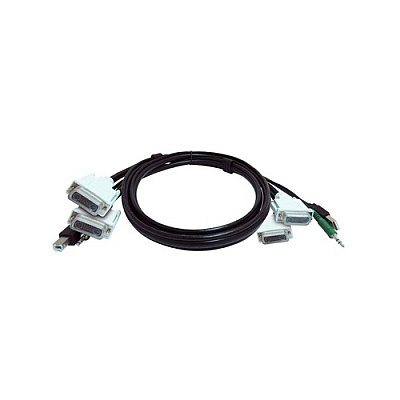 Black Box 6 Ft Kvm Usb Dual Link Dual Dvi Cable With Audio- Taa Compliant, Non-cancelable, Non-returnable (SKVMCBL2DVI06TAA)