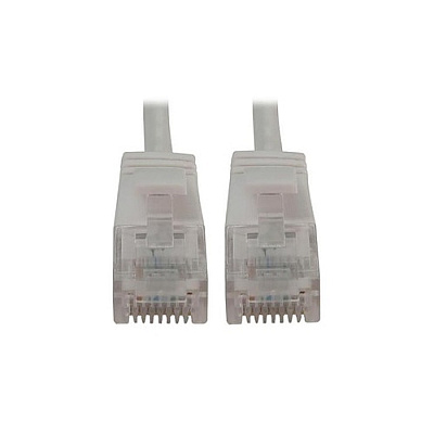 Tripp Lite Cat6 Cable Snagless Slim M/m White 1ft (N261S01WH)