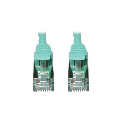 Tripp Lite Cat6 Cable Shielded Slim M/m Aqua 1ft (N262S01AQ)