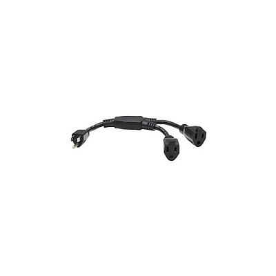 Tripp Lite Power Cord Y Splitter 5-15p 2x 5-15r 1ft (P02200113A2)