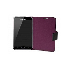 Syba Multimedia Pu Leather Portfolio Case+stand, Microfiber Lining Interior, With Screen Protector, Black Color Fo R Samsung Galaxy Note 5.3 (CLACC62048)