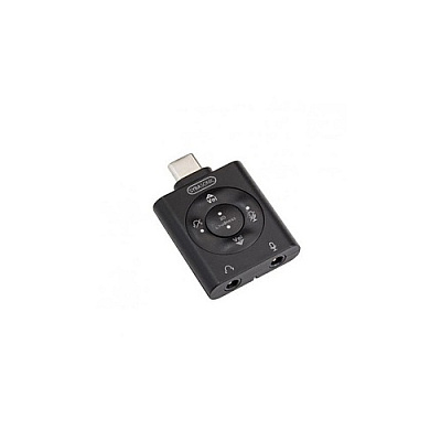 Syba Multimedia Type-c Audio Adapter Dac 96 Khz 24 Bit To 3.5mm Audio And Mic Jack 3 Level Eq Support (SDAUD20228)