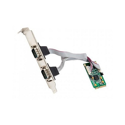 Syba Multimedia 2 Port Serial Db9 Mini Pci-e Controller Card (SIMPE15046)