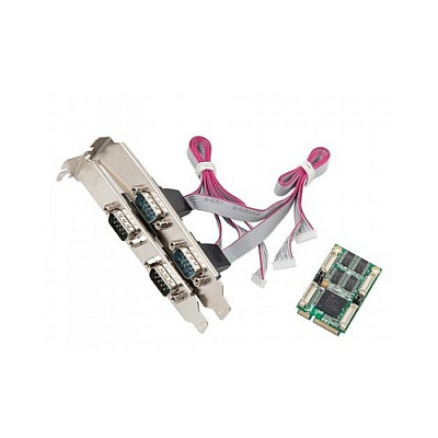 Syba Multimedia 4 Port Rs422/485 Serial Db9 Mini Pci-e Controller Card (SIMPE15047)
