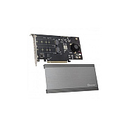 Syba Multimedia Dual M.2 Nvme Ports Raid To Pcie 3.0 X16 Interface ( X8 Bandwidth) Bifurcation Riser Controller - Si-pex40158 (SIPEX40158)