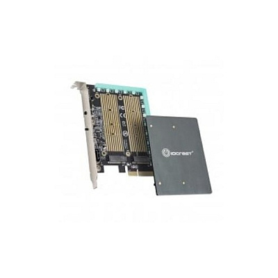 Syba Multimedia M.2 M-key & M.2 B-key Ssd Rgb Adapter Card With Heatsink 12v Rgb Pin (SIRGB40143)