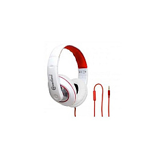 Syba Multimedia Red Over The Ear Stereo Wired Headphone With In-line Microphone (SYAUD63112)