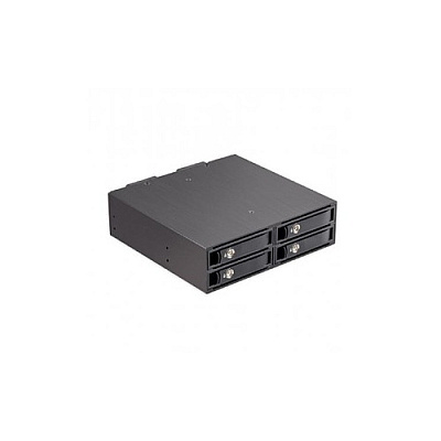 Syba Multimedia 4 Bay 2.5 Sata Drive Mobile Rack For 5.25 Drive Bay (SYMRA25038)