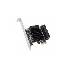 Syba Multimedia 10 Port Sata Iii To Pcie 3.0 X1 Non-raid Expansion Card (SYPEX40167)