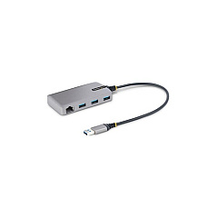 StarTech 3-port Usb Hub With Ethernet - 3x Usb-a Ports - Gbe - Usb 3.0 5gbps - Bus-powered - 1ft/30cm Cable - Portable Laptop Usb Hub Adapter (5G3AGBBUSBAHUB)