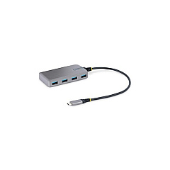 StarTech 4-port Usb-c Hub - 5gbps - Bus Powered - Usb C To 4x Usb-a Hub W/ Optional Auxiliary Power Input - Portable Desktop/laptop Usb Hub - 1ft (30cm) Cable (5G4ABUSBCHUB)