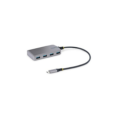 StarTech 4-port Usb-c Hub - 5gbps - Bus Powered - Usb C To 4x Usb-a Hub W/ Optional Auxiliary Power Input - Portable Desktop/laptop Usb Hub - 1ft (30cm) Cable (5G4ABUSBCHUB)