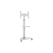 Tripp Lite Rolling Tv Cart For 37in-70in Frosted Glass Base And Shelf White (DMCS3770SG75W)