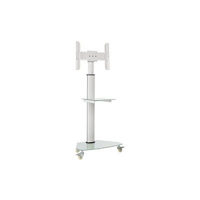 Tripp Lite Rolling Tv Cart For 37in-70in Frosted Glass Base And Shelf White (DMCS3770SG75W)