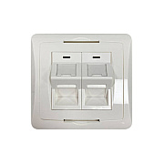 Tripp Lite Uk-style Wall Plate 2port Unloaded Shuttered Angled Module White (N042UWK2SA)