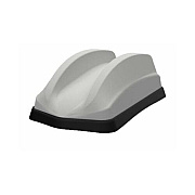 Panorama Antennas 8 In 1 - Dual Sharkee Antenna - White (GPIN2679W)