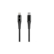 Monoprice Nylon Braided Usb-c To Lightning Cable - 6 Feet - Black ( Mfi Certified ) Flexible_ Durable_ Fast Charging_ Compatible With Apple Iphone (38391)