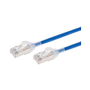 Monoprice Slimrun Cat6a Ethernet Patch Cable - Snagless_ Double Shielded_ Component Level_ Cm_ 30awg_ 25ft_ Blue (42989)