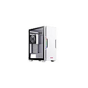 A-Data Starker Compact Pc Case Solid Front White Mid-tower Atx Rgb Tempered Glass 2 Argb Fans 2 Year Warranty (75260180)