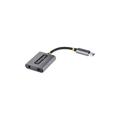 StarTech Usb-c Headphone Splitter, Usb Type C Dual Headset Adapter W/mic Input, Usb C To 3.5mm Audio Adapter/earphone Dongle, Usb C To Audio Jack/aux Output (USBCAUDIOSPLITTER)
