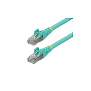 StarTech 3ft Cat6a Ethernet Cable - Aqua - Low Smoke Zero Halogen (lszh) - 10gbe 500mhz 100w Poe Snagless Rj-45 W/strain Reliefs S/ftp Network Cord (NLAQ3FCAT6APATCH)