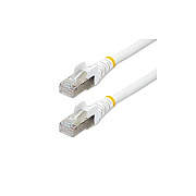 StarTech 12ft Cat6a Ethernet Cable - White - Low Smoke Zero Halogen (lszh) - 10gbe 500mhz 100w Poe Snagless Rj-45 W/strain Reliefs S/ftp Network Cord (NLWH12FCAT6APATCH)