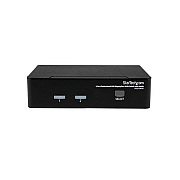 StarTech Usb C Kvm Switch, 2 Port Displayport Kvm W/ 4k 60hz Uhd Hdr Video, 3.5mm Audio, 4x Usb Hid, 2x Usb A 5gbps Hub, Hot Key Switching, Tb 3/4 Compatible (SV231DPUCA)