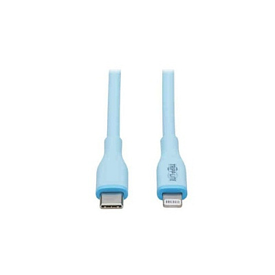 Tripp Lite Safe-it Usb C To Lightning Sync/charge Cable Light Blue M/m 3ft (M102AB003SLB)