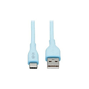 Tripp Lite Safe-it Usb-a To Usb C Cable Antibacterial Light Blue M/m 3ft (U038AB003SLB)