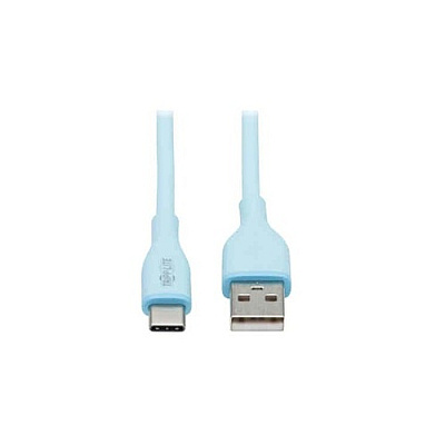 Tripp Lite Safe-it Usb-a To Usb C Cable Antibacterial Light Blue M/m 6ft (U038AB006SLB)