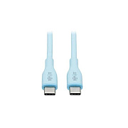 Tripp Lite Safe-it Usb C Cable Antibacterial Usb 2.0 Light Blue M/m 6ft (U040AB006CSLB)
